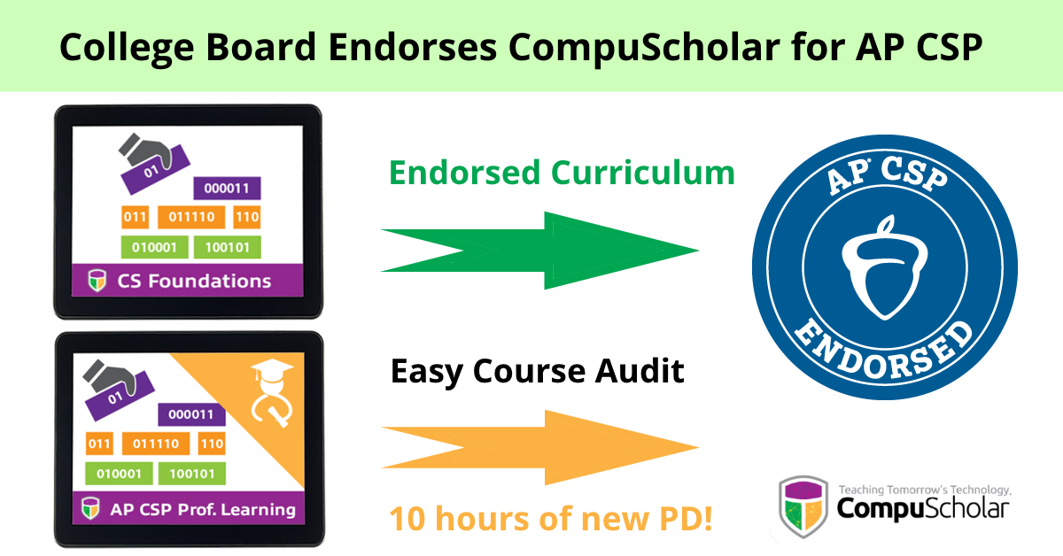 AP CSP Endorsement and Professional Learning CompuScholar