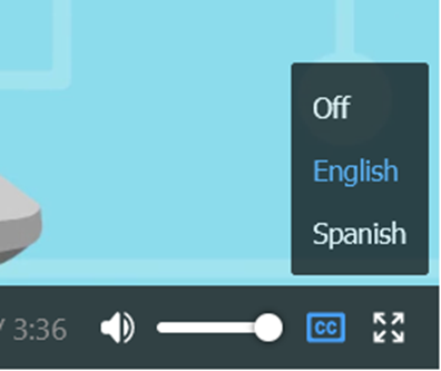 English and Spanish video captions