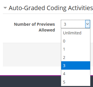 Preview configuration setting